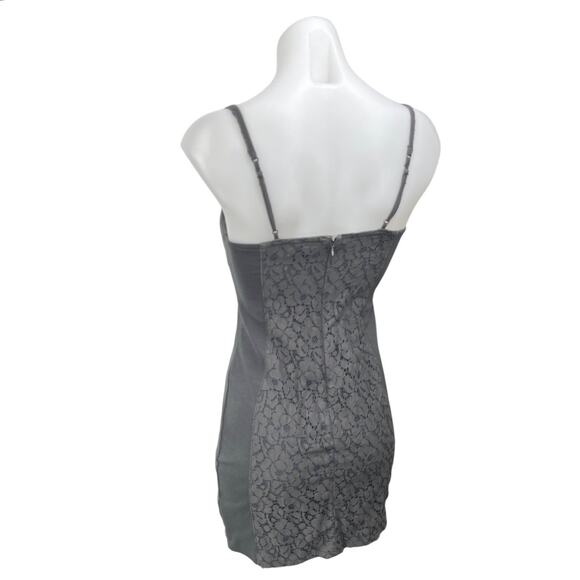 American Eagle Outfitters Gray Lace Sleeveless Cami Camisole Mini Tank Dress 4 - Picture 2 of 7